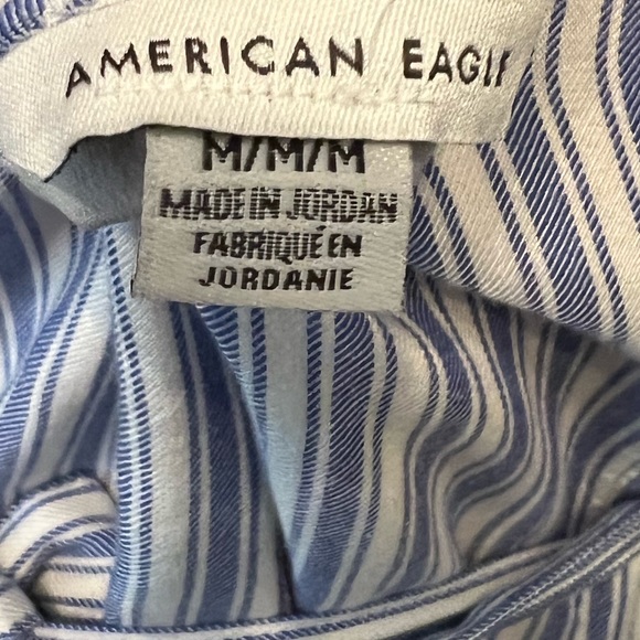 American Eagle Blue & White Button Down Shirt Dress - Picture 3 of 3